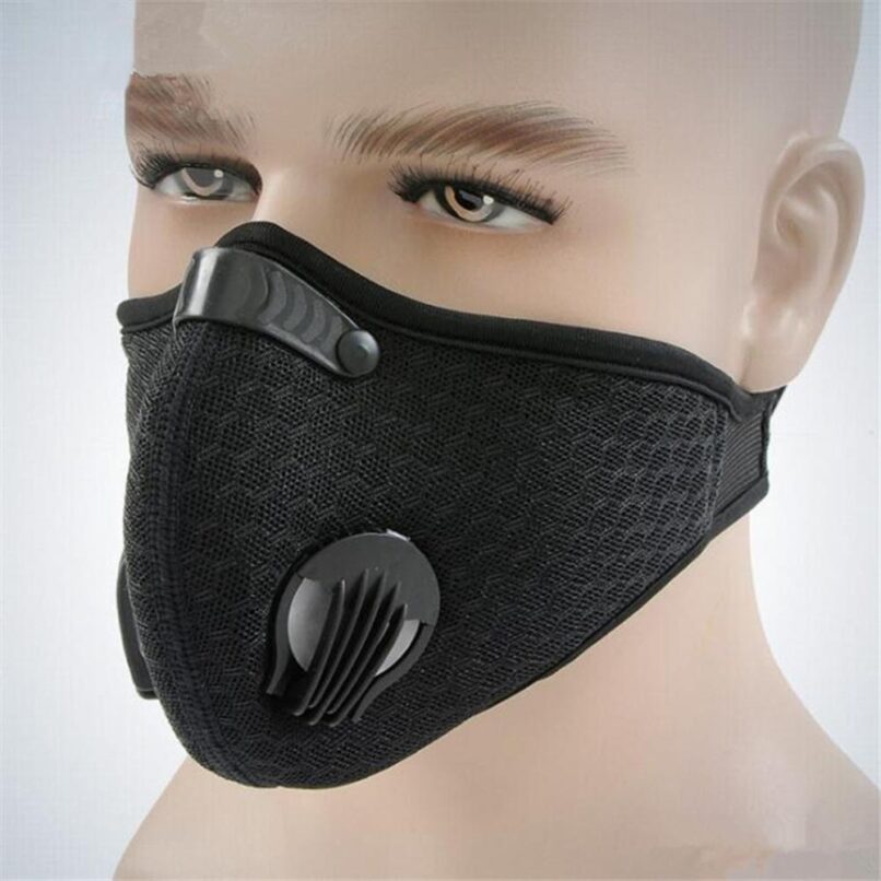 Face Mask Activated Carbon Valve PM2.5 Windproof Dust-proof Breathable Sport Mask Anti-Pollution 